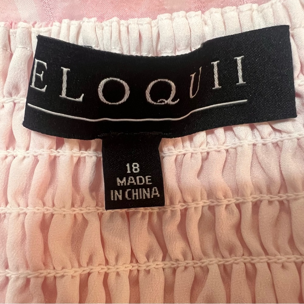 Eloquii Pink and White Striped Lined MIDI Dress. Size 18. NWT. - Picture 3 of 12